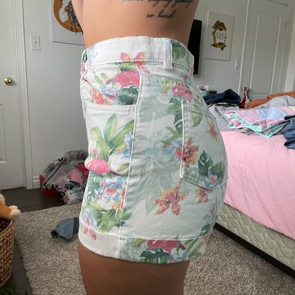 American apparel Jean shorts floral - Picture 2 of 3